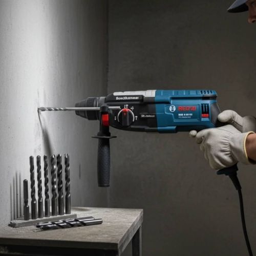 Pachet promo Bosch ,rotopercutor  GBH 2-28 +10 burghir SDS PLUS