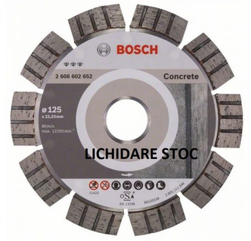 Disc diamantat BEST pentru beton armat 125mm Bosch  LICHIDARE STOC