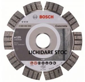 Disc diamantat BEST pentru beton armat 125mm Bosch  LICHIDARE STOC
